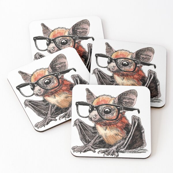 Item preview, Egyptian Fruit Bat in Glasses 2 designed and sold by Scribbles & Doodles by Jinx.