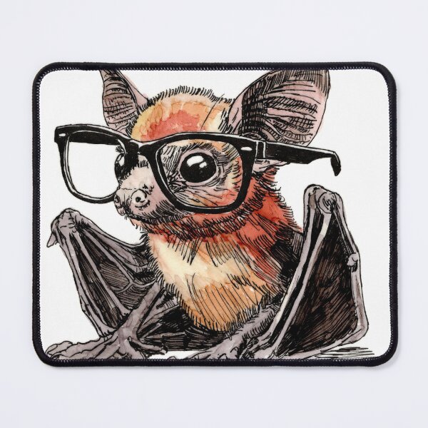 Item preview, Egyptian Fruit Bat in Glasses 2 designed and sold by Scribbles & Doodles by Jinx.