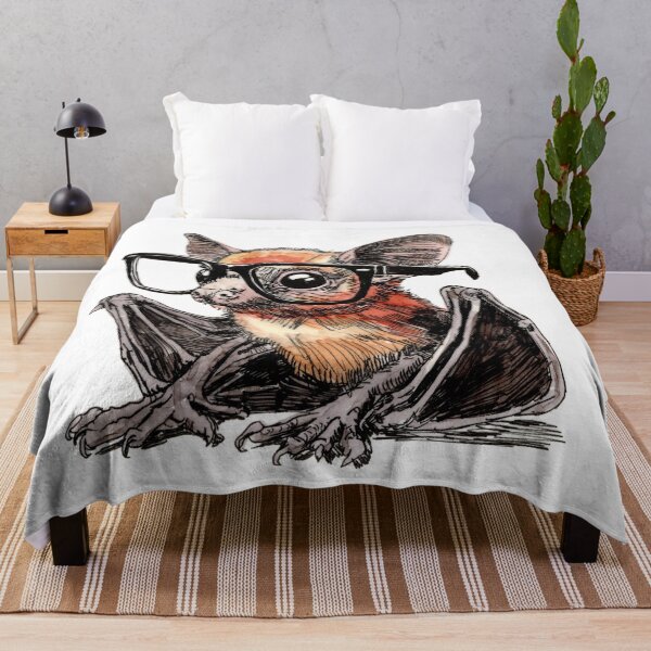 Item preview, Egyptian Fruit Bat in Glasses 2 designed and sold by Scribbles & Doodles by Jinx.