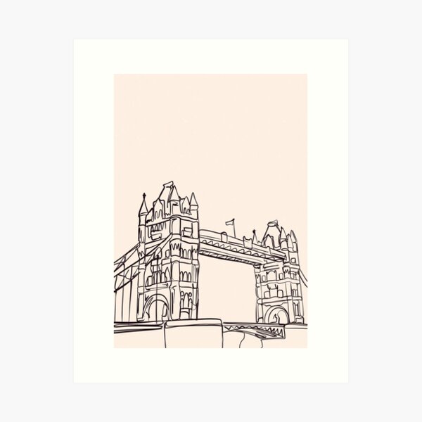 Item preview, Tower Bridge Line Art  designed and sold by art-by-andie.