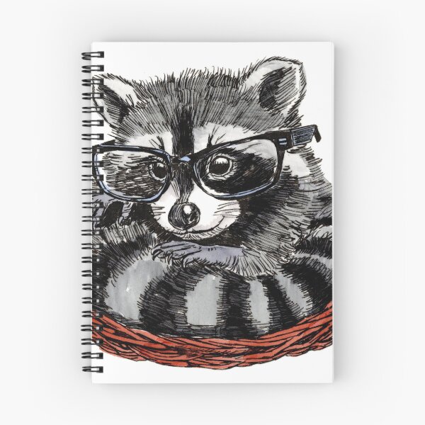 Item preview, Raccoon in Glasses designed and sold by Scribbles & Doodles by Jinx.