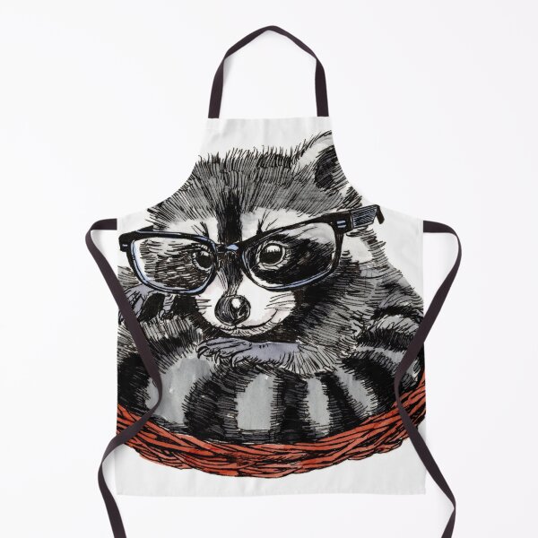Item preview, Raccoon in Glasses designed and sold by Scribbles & Doodles by Jinx.