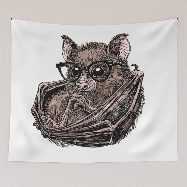 Item preview, Bat in Glasses designed and sold by Scribbles & Doodles by Jinx.
