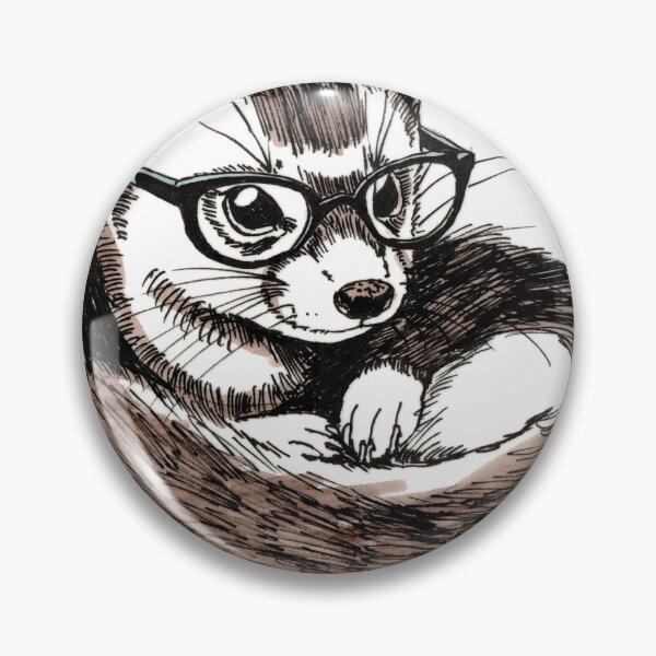 Item preview, Stoat in Glasses designed and sold by Scribbles & Doodles by Jinx.