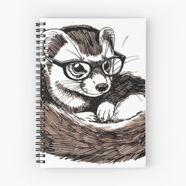 Item preview, Stoat in Glasses designed and sold by Scribbles & Doodles by Jinx.