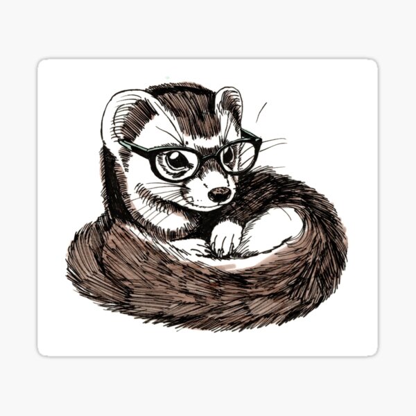 Artikel-Vorschau von Hermelin in Gläsern, designt und verkauft von Scribbles & Doodles by Jinx.