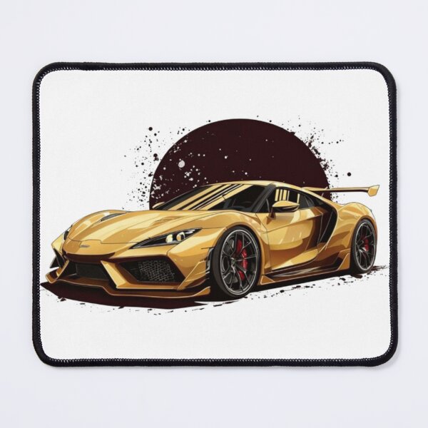 Item preview, Golden Fast Supercar - Futuristic Sports Car Art designed and sold by MaciejCraft.