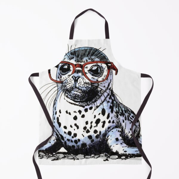 Item preview, Hawaiian Monk Seal in Glasses 2 designed and sold by Scribbles & Doodles by Jinx.