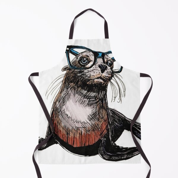 Item preview, Sea Lion in Glasses 2 designed and sold by Scribbles & Doodles by Jinx.