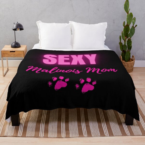 Item preview, Sexy Malinois Mom – Neon Pink Paw Print Design designed and sold by Fredster1966.