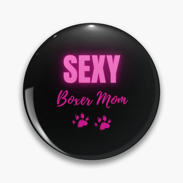 Artikelvorschau, Sexy Boxer Mom – Neonpinkes Pfotenabdruck-Design für Hundeliebhaber entworfen und verkauft von Fredster1966.