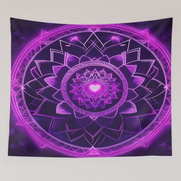 Item preview, Pink Heart And Lotus Mandala designed and sold by Daemolitia Designs.