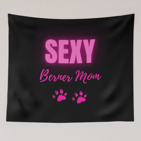 Item preview, Sexy Berner Mom – Neon Pink Bernese Mountain Dog Lover Design designed and sold by Fredster1966.