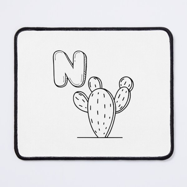 Item preview, An Illustrations of Nopal beside a letter N designed and sold by rasagamastore.