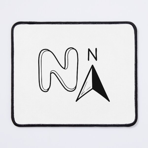 Item preview, An Illustrations of North beside a letter N designed and sold by rasagamastore.