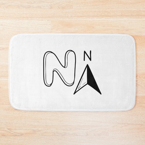 Item preview, An Illustrations of North beside a letter N designed and sold by rasagamastore.