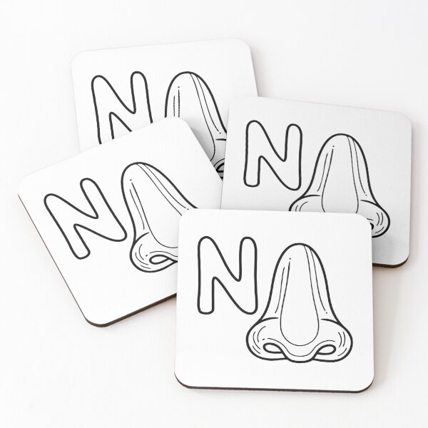 Item preview, An Illustrations of Nose beside a letter N designed and sold by rasagamastore.