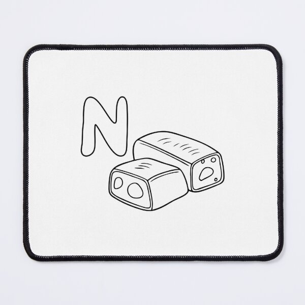 Item preview, An Illustrations of Nougat beside a letter N designed and sold by rasagamastore.