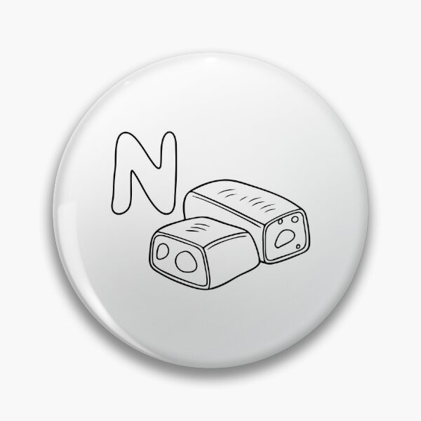 Item preview, An Illustrations of Nougat beside a letter N designed and sold by rasagamastore.