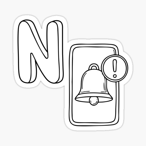 Item preview, An Illustrations of Notification beside a letter N designed and sold by rasagamastore.