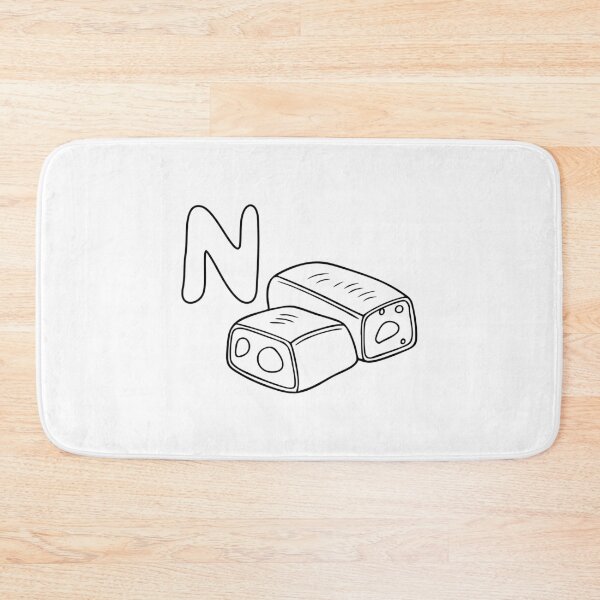 Item preview, An Illustrations of Nougat beside a letter N designed and sold by rasagamastore.