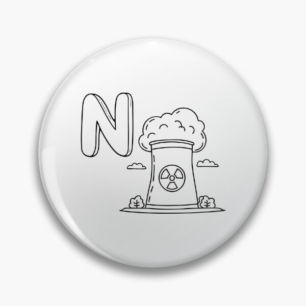Item preview, An Illustrations of Nuclear beside a letter N designed and sold by rasagamastore.
