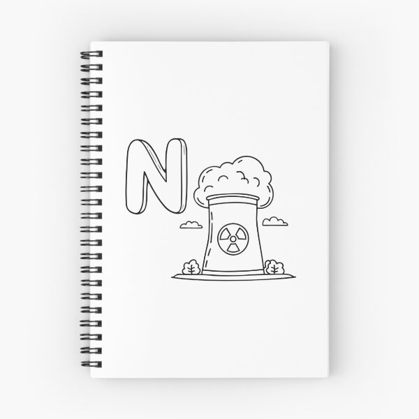 Item preview, An Illustrations of Nuclear beside a letter N designed and sold by rasagamastore.