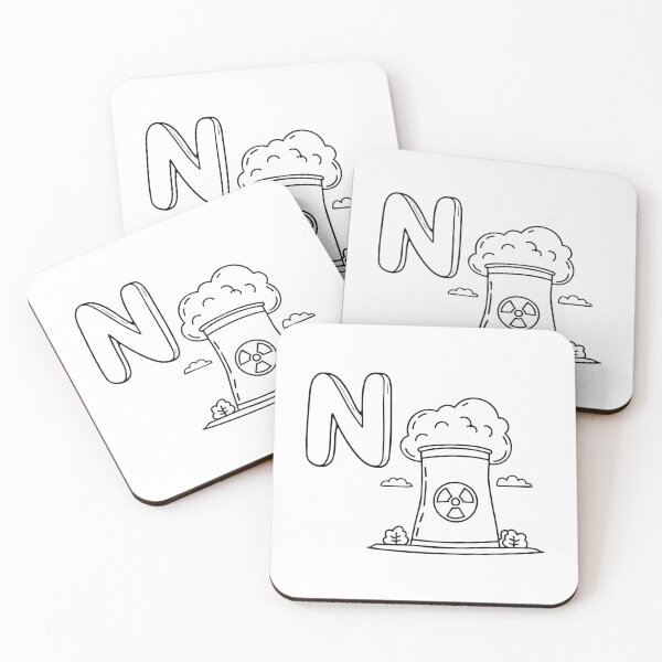 Item preview, An Illustrations of Nuclear beside a letter N designed and sold by rasagamastore.
