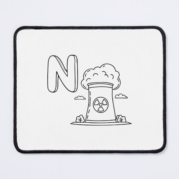 Item preview, An Illustrations of Nuclear beside a letter N designed and sold by rasagamastore.