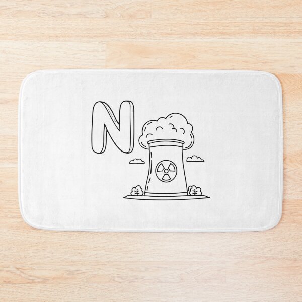 Item preview, An Illustrations of Nuclear beside a letter N designed and sold by rasagamastore.