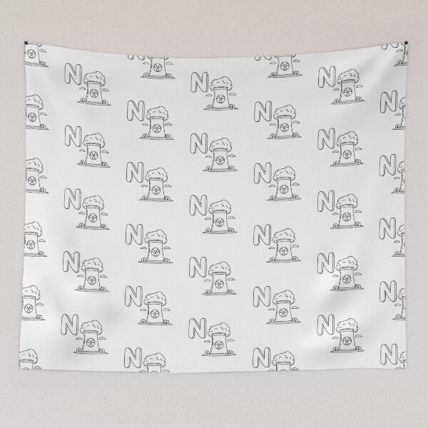 Item preview, An Illustrations of Nuclear beside a letter N designed and sold by rasagamastore.