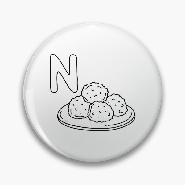 Item preview, An Illustrations of Nuggets beside a letter N designed and sold by rasagamastore.