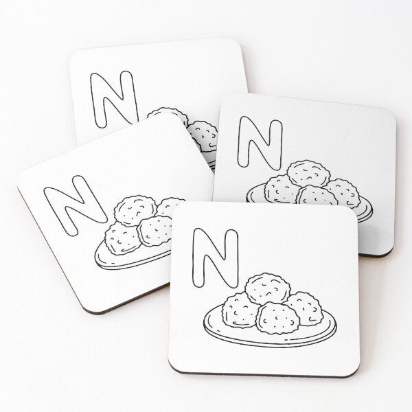 Item preview, An Illustrations of Nuggets beside a letter N designed and sold by rasagamastore.