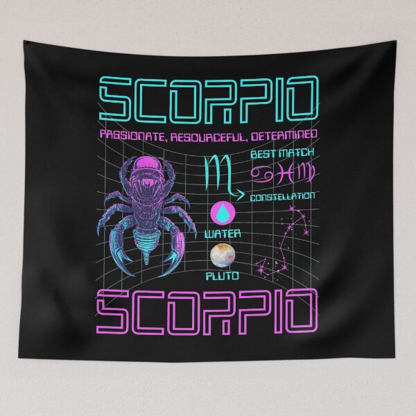 Item preview, Scorpio Zodiac Cyberpunk Art | Neon Futuristic Horoscope Design designed and sold by TuncGK.