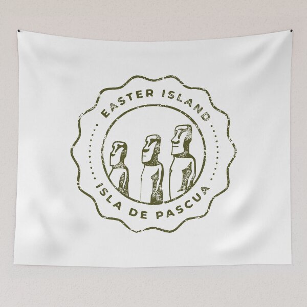 Item preview, Vintage Textured Easter Island Stamp designed and sold by NOMADIC ART.