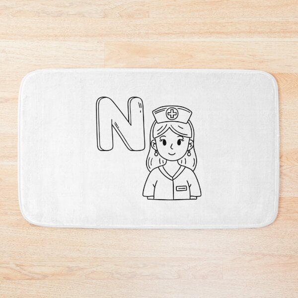 Item preview, An Illustrations of Nurse beside a letter N designed and sold by rasagamastore.