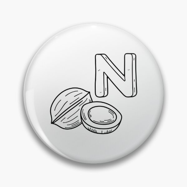 Item preview, An Illustrations of Nut beside a letter N designed and sold by rasagamastore.