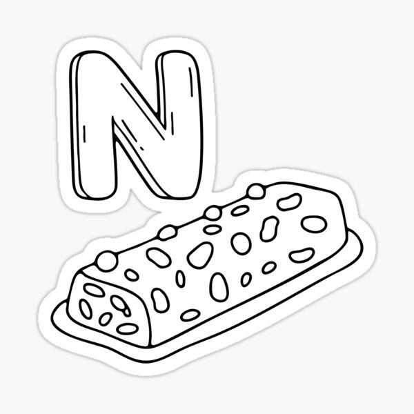Item preview, An Illustrations of Nut bar beside a letter N designed and sold by rasagamastore.