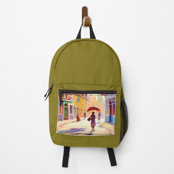 Item preview, Lovely Lose painting (AI generated) of a Rainy walk through charming shops designed and sold by shakespeare1212.