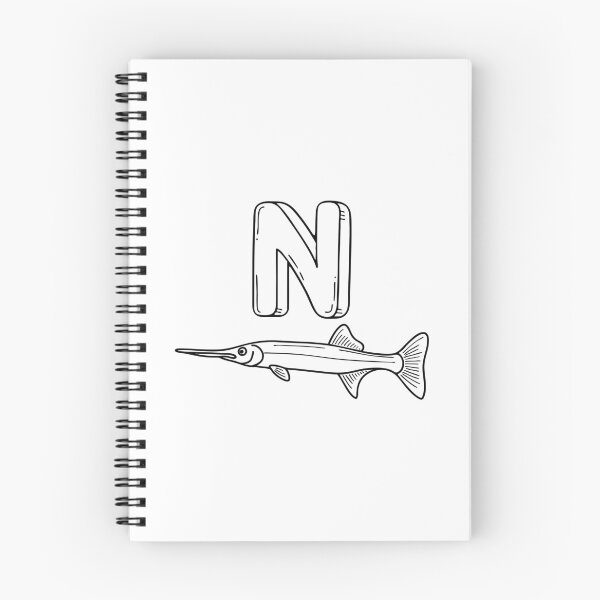 Item preview, An Illustrations of Needlefish beside a letter N designed and sold by rasagamastore.
