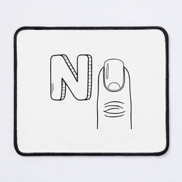 Item preview, An Illustrations of Hand nail beside a letter N designed and sold by rasagamastore.