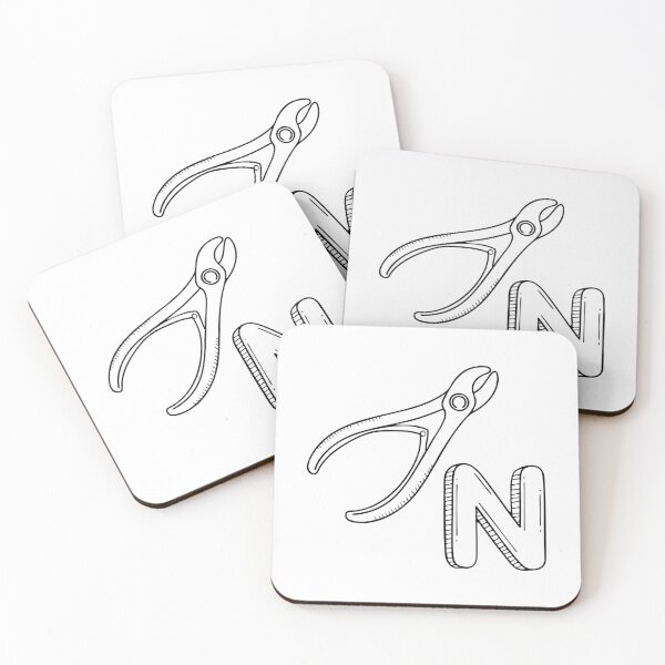 Item preview, An Illustrations of Nipper beside a letter N designed and sold by rasagamastore.