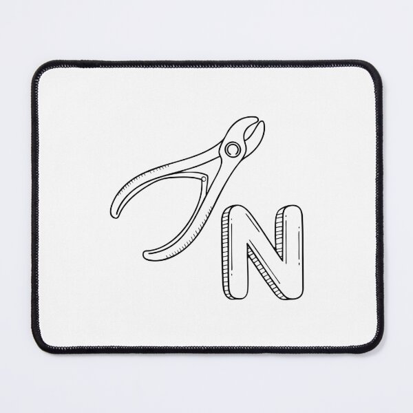 Item preview, An Illustrations of Nipper beside a letter N designed and sold by rasagamastore.
