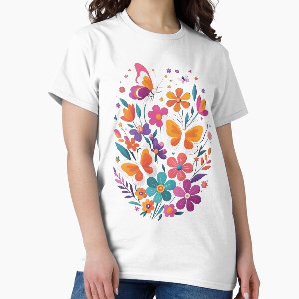Item preview, Whimsical Butterfly Bloom - Colorful Floral designed and sold by Hostar2024.