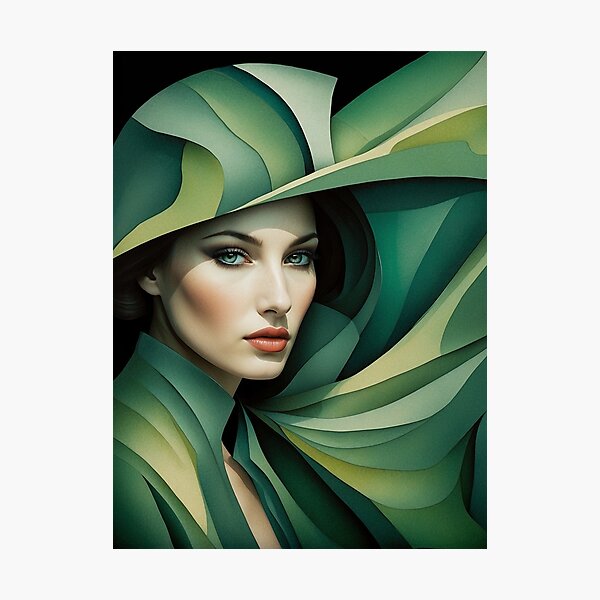 Item preview, Verdigris Fantasy: Stylized Portrait designed and sold by KilianSzmid.