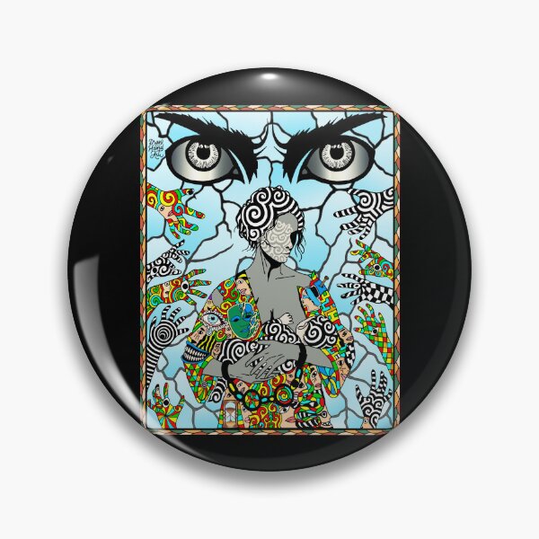 Item preview, Broken Smile – Surreal Psychedelic Art Depicting Struggle, Hope, and Feminine Strength designed and sold by DrawHandArt.