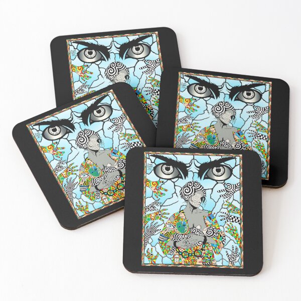 Item preview, Broken Smile – Surreal Psychedelic Art Depicting Struggle, Hope, and Feminine Strength designed and sold by DrawHandArt.