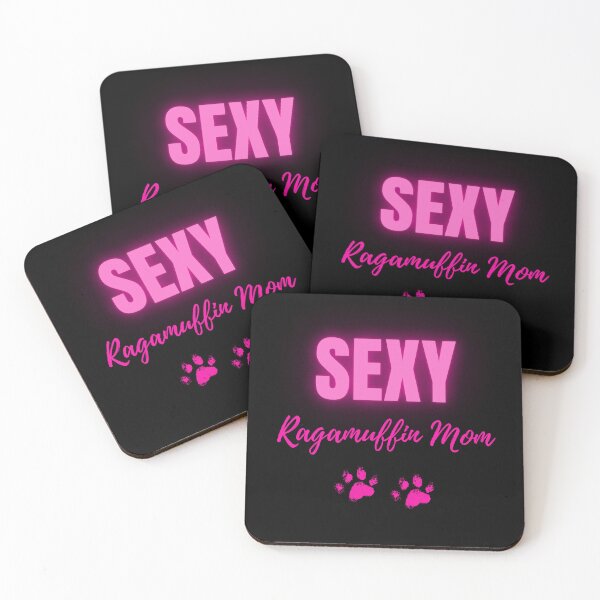 Item preview, Sexy Ragamuffin Mom – Bold Neon Pink Cat Paw Print Design designed and sold by Fredster1966.