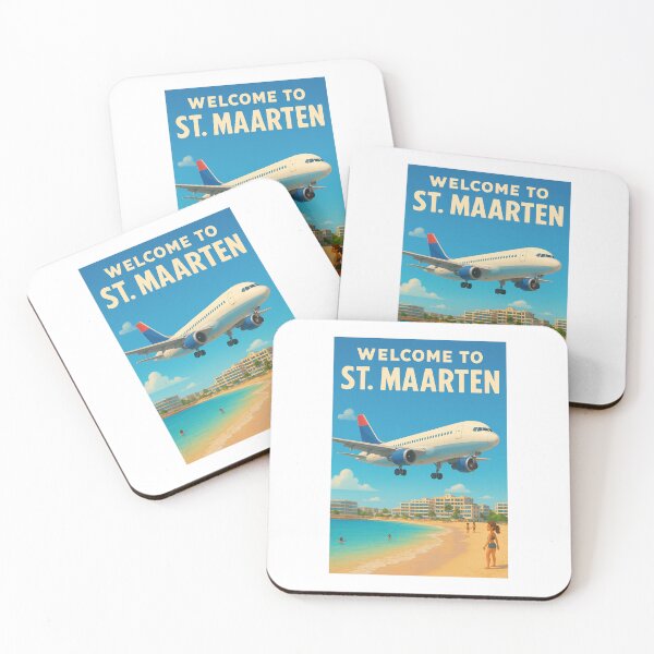 Item preview, St Maarten Maho Beach Travel Poster  designed and sold by trqffic.
