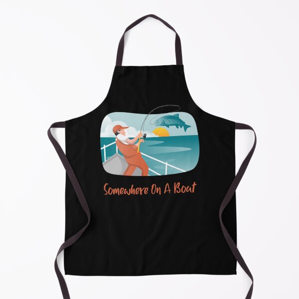 Item preview, Somewhere On A Boat Fishing Humor designed and sold by SkiesOfBlue5150.